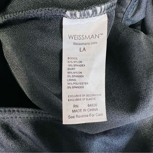 weissman dance costume 11064 Black Sequin Dress Large - Picture 8 of 10